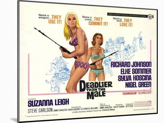 Deadlier Than the Male, 1967-null-Mounted Art Print