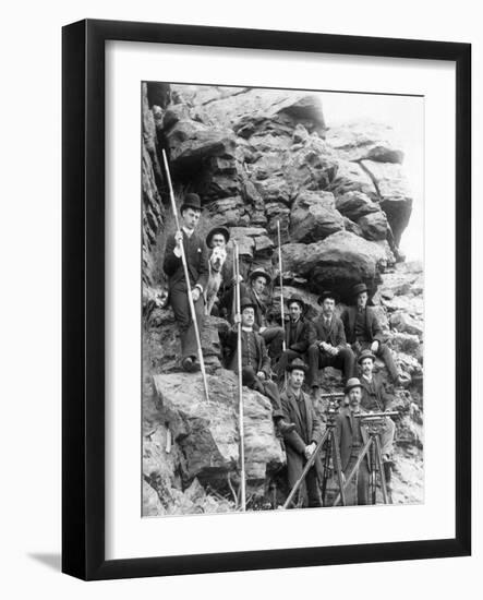 Deadwood Central Railroad Engineer Corps Photograph - Deadwood, SD-Lantern Press-Framed Art Print