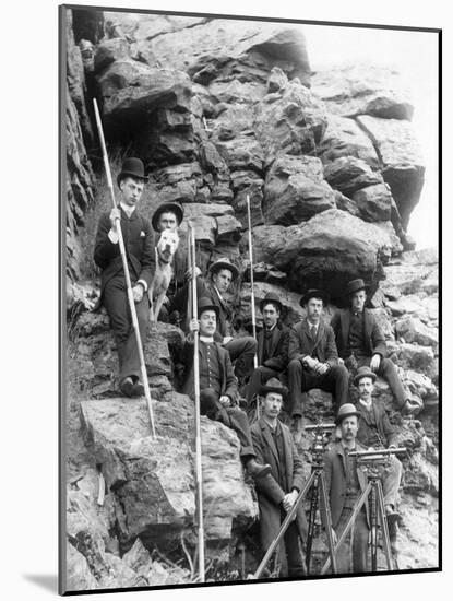 Deadwood Central Railroad Engineer Corps Photograph - Deadwood, SD-Lantern Press-Mounted Art Print