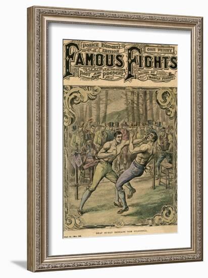 Deaf Burke Defeats Tom O'Connell, 1837 (Late 19th or Early 20th Centur)-null-Framed Giclee Print