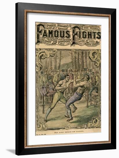 Deaf Burke Defeats Tom O'Connell, 1837 (Late 19th or Early 20th Centur)-null-Framed Giclee Print