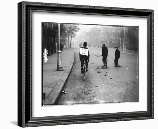 Deaf Cyclist-null-Framed Photographic Print