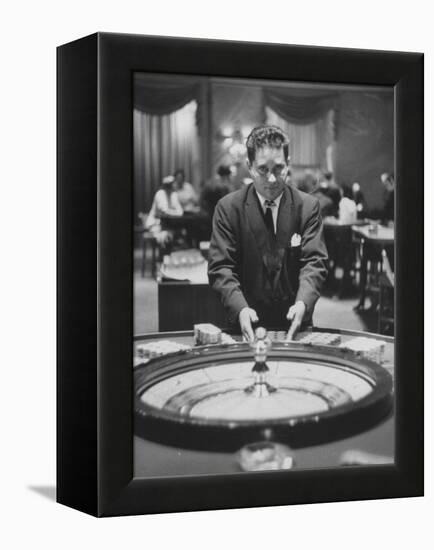 Dealer Roulette at National Casino-Francis Miller-Framed Premier Image Canvas