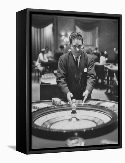 Dealer Roulette at National Casino-Francis Miller-Framed Premier Image Canvas