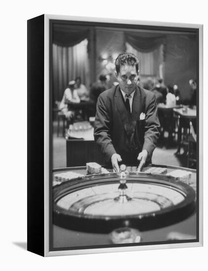 Dealer Roulette at National Casino-Francis Miller-Framed Premier Image Canvas