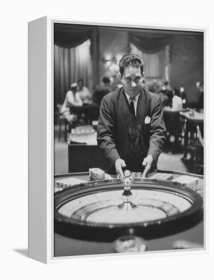 Dealer Roulette at National Casino-Francis Miller-Framed Premier Image Canvas