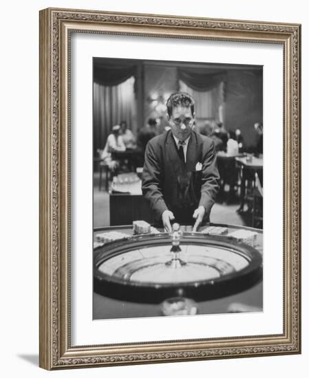 Dealer Roulette at National Casino-Francis Miller-Framed Photographic Print