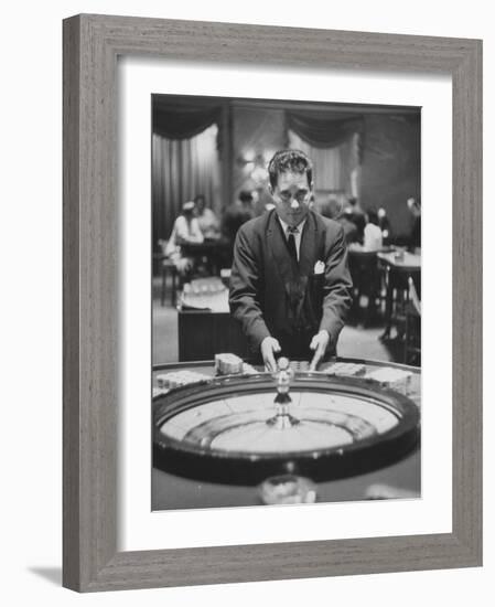 Dealer Roulette at National Casino-Francis Miller-Framed Photographic Print