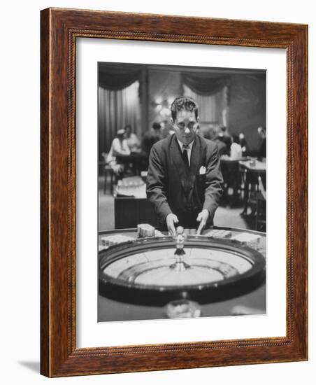 Dealer Roulette at National Casino-Francis Miller-Framed Photographic Print