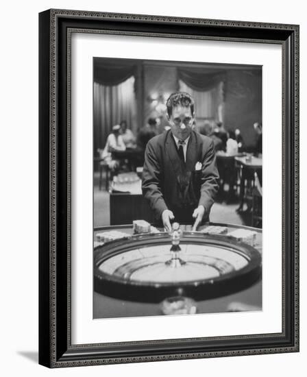 Dealer Roulette at National Casino-Francis Miller-Framed Photographic Print