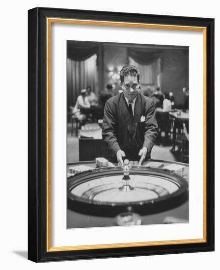 Dealer Roulette at National Casino-Francis Miller-Framed Photographic Print