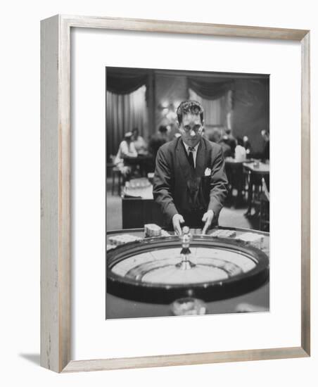 Dealer Roulette at National Casino-Francis Miller-Framed Photographic Print