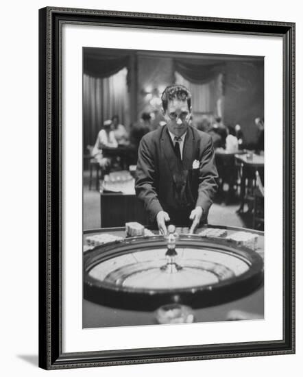 Dealer Roulette at National Casino-Francis Miller-Framed Photographic Print