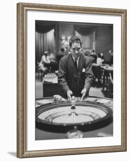 Dealer Roulette at National Casino-Francis Miller-Framed Photographic Print