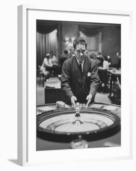 Dealer Roulette at National Casino-Francis Miller-Framed Photographic Print