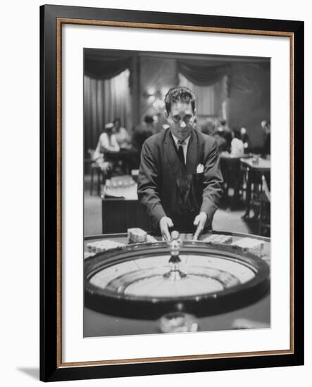 Dealer Roulette at National Casino-Francis Miller-Framed Photographic Print