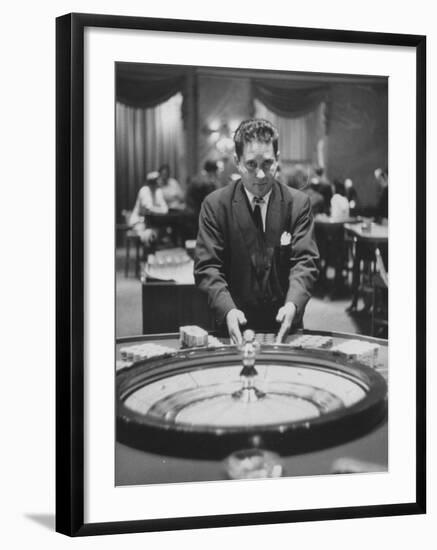 Dealer Roulette at National Casino-Francis Miller-Framed Photographic Print