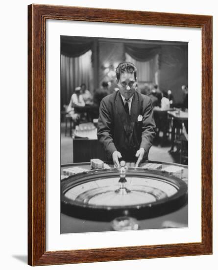 Dealer Roulette at National Casino-Francis Miller-Framed Photographic Print