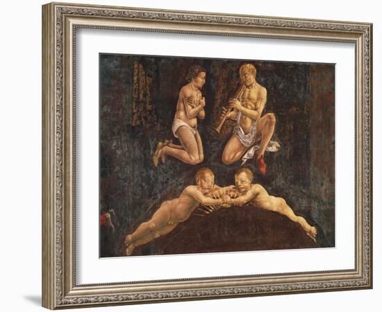Dean and Twins, Detail from Sign of Gemini, Month of May-Francesco del Cossa-Framed Giclee Print