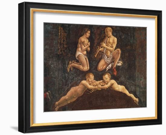 Dean and Twins, Detail from Sign of Gemini, Month of May-Francesco del Cossa-Framed Giclee Print