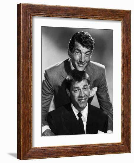 Dean Martin and Jerry Lewis, c. 1955 (b/w photo)-null-Framed Photo