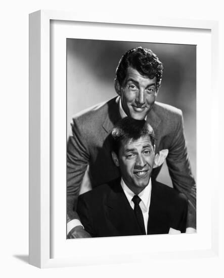 Dean Martin and Jerry Lewis, c. 1955 (b/w photo)-null-Framed Photo