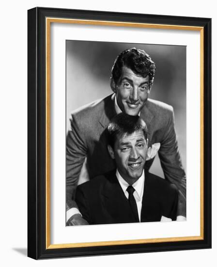 Dean Martin and Jerry Lewis, c. 1955 (b/w photo)-null-Framed Photo