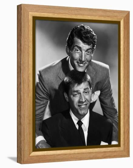 Dean Martin and Jerry Lewis, c. 1955 (b/w photo)-null-Framed Stretched Canvas