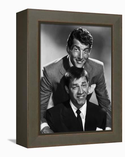 Dean Martin and Jerry Lewis, c. 1955 (b/w photo)-null-Framed Stretched Canvas