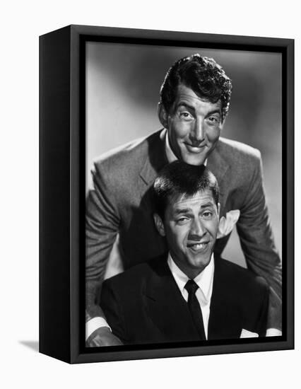 Dean Martin and Jerry Lewis, c. 1955 (b/w photo)-null-Framed Stretched Canvas