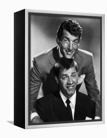 Dean Martin and Jerry Lewis, c. 1955 (b/w photo)-null-Framed Stretched Canvas