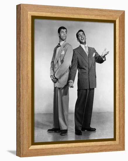 Dean Martin and Jerry Lewis, c. 1955 (b/w photo)-null-Framed Stretched Canvas