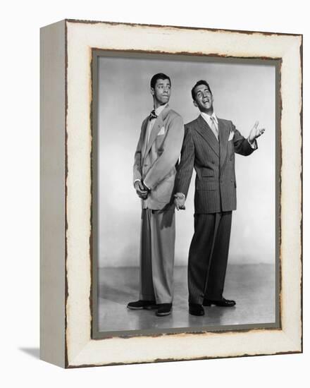 Dean Martin and Jerry Lewis, c. 1955 (b/w photo)-null-Framed Stretched Canvas