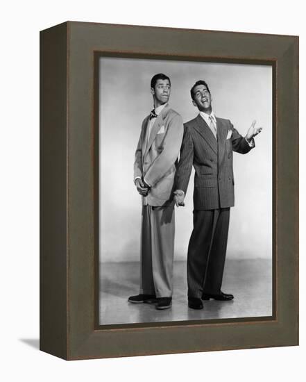 Dean Martin and Jerry Lewis, c. 1955 (b/w photo)-null-Framed Stretched Canvas