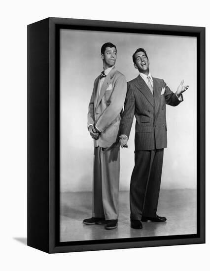 Dean Martin and Jerry Lewis, c. 1955 (b/w photo)-null-Framed Stretched Canvas