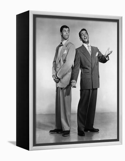 Dean Martin and Jerry Lewis, c. 1955 (b/w photo)-null-Framed Stretched Canvas