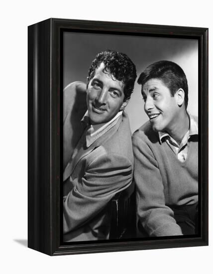 DEAN MARTIN AND JERRY LEWIS in the 50's, 1953: American comic team Dean Martin (L) and Jerry Lewis-null-Framed Stretched Canvas
