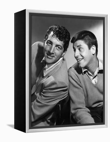 DEAN MARTIN AND JERRY LEWIS in the 50's, 1953: American comic team Dean Martin (L) and Jerry Lewis-null-Framed Stretched Canvas