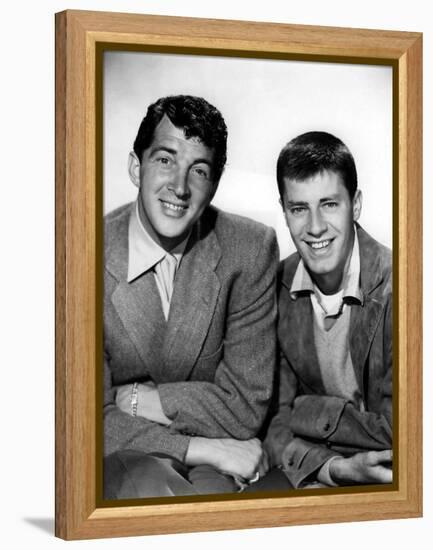 DEAN MARTIN AND JERRY LEWIS in the 50's (b/w photo)-null-Framed Stretched Canvas