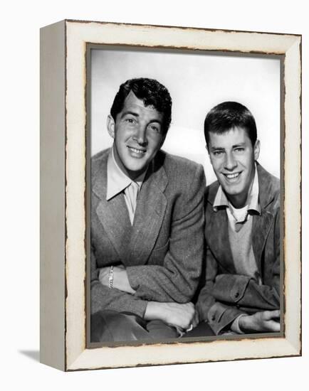 DEAN MARTIN AND JERRY LEWIS in the 50's (b/w photo)-null-Framed Stretched Canvas