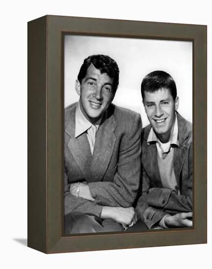 DEAN MARTIN AND JERRY LEWIS in the 50's (b/w photo)-null-Framed Stretched Canvas