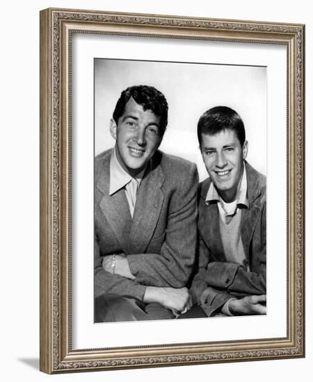 DEAN MARTIN AND JERRY LEWIS in the 50's (b/w photo)-null-Framed Photo