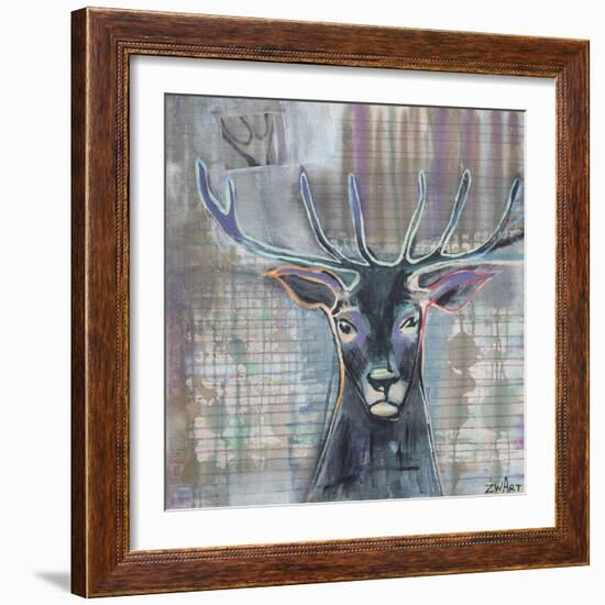 Dear Deer-Zwart-Framed Giclee Print