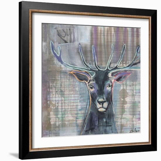 Dear Deer-Zwart-Framed Giclee Print