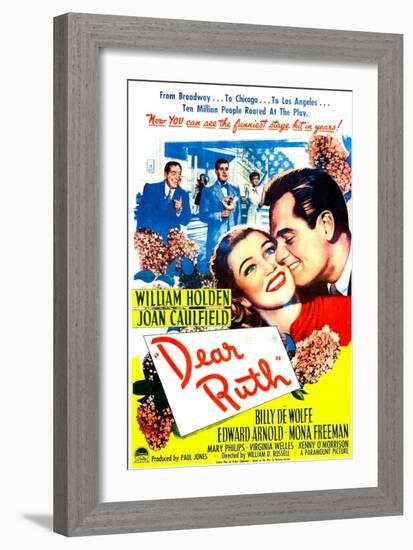 Dear Ruth, US poster, Joan Caulfield, William Holden, 1947-null-Framed Art Print