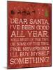 Dear Santa Nevermind Red-Jace Grey-Mounted Art Print