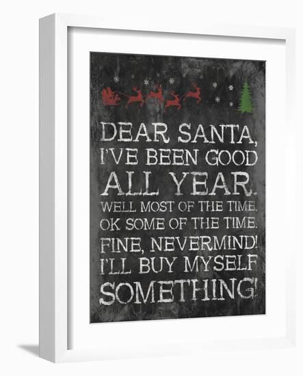 Dear Santa Nevermind-Jace Grey-Framed Art Print