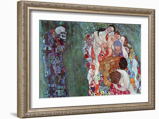 Death and Life-Gustav Klimt-Framed Art Print