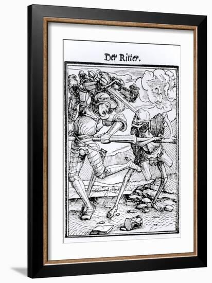 Death and the Knight from "The Dance of Death"-Hans Holbein the Younger-Framed Giclee Print