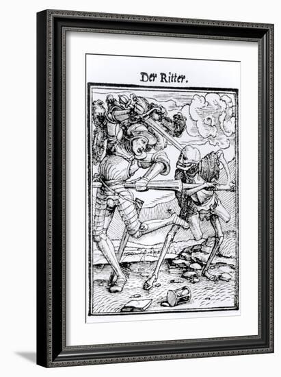 Death and the Knight from "The Dance of Death"-Hans Holbein the Younger-Framed Giclee Print